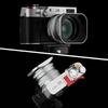 Haoge Square Metal Lens Hollow with 49mm Adapter for Fujifilm FinePix X100V Cameras Silver LH-ES3 Hood, Out, Ring, X100, X100S, X100T, X70, X100F,