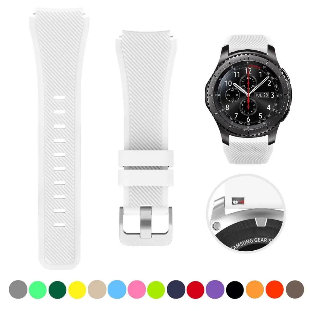 Ремешок 20 мм 22 мм для Samsung galaxy watch4 44 мм/40 мм 5 pro active 2 Gear s3, силиконовый браслет Correa, браслет Huawei Watch gt2/3/2e