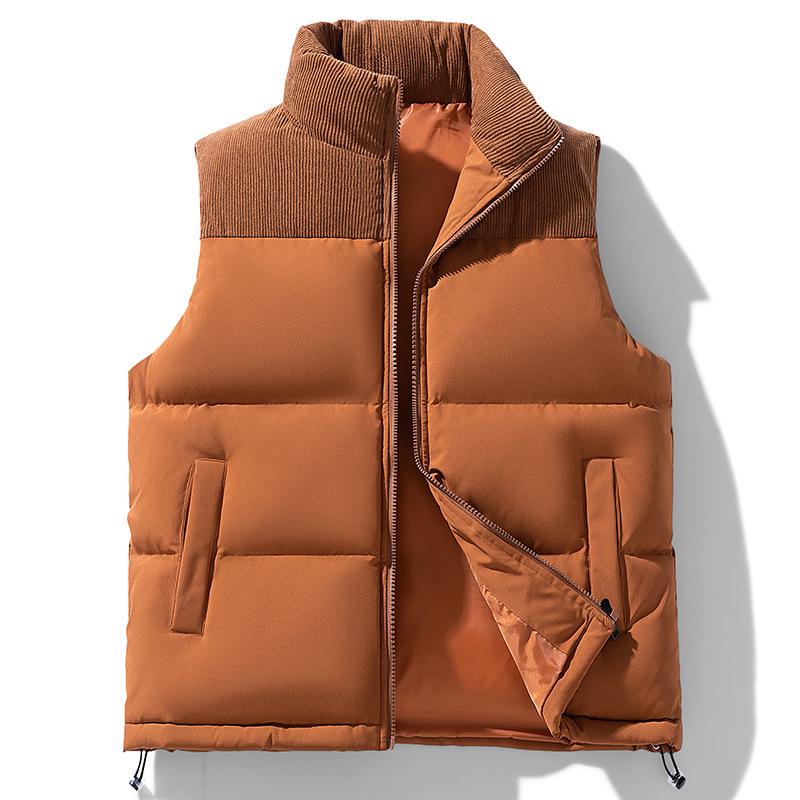 Men's Autumn/Winter Thick Down Cotton Vest: Stylish, Cozy Couple's Jacket.