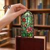 Rose Design Bookmark Stained Glass Flower Bookmark, Floral Acrylic Suncatcher Lightweight Plant Book Page Marker, Gifts for Bookish, Women Retro Style