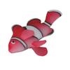 Silicone Artificial Floating Clownfish Glowing Effect Aquarium Floating Clownfish Decoration with Suction Cup Red