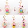 Cute Candy Color Handbag Handbag Keychain Holder Cake Pendant Car KeyRing
