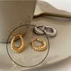 925 Sterling Silver Vintage Strip Gold Earrings For Women Trendy Earring Jewelry Prevent Allergy Party Accessories Gift