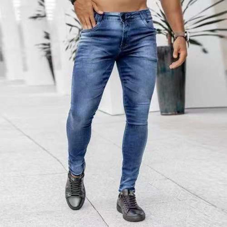 Новые джинсовые мужские брюки тренд черные облегающие с высокой талией джинсовые леггинсы мужские