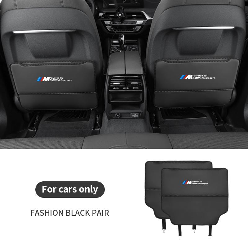 IUY21 Car Seat Back Protection Anti-Kick Pad Rear Seat Storage Bag For BMW M Motorsport X1 X3 X4 X5 E39 E46 E60 E70 E90 F10 F20 F30