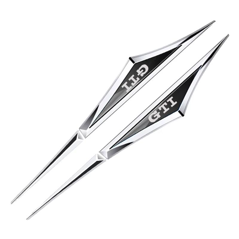 T312026 Hot VOLKSWAGEN 2PCS NEW Car ABS GTI Badge Fender Side Blade Emblem Sticker for VW GTI Golf 3 4 5 6 7 MK4 MK5 MK6 Polo Jetta