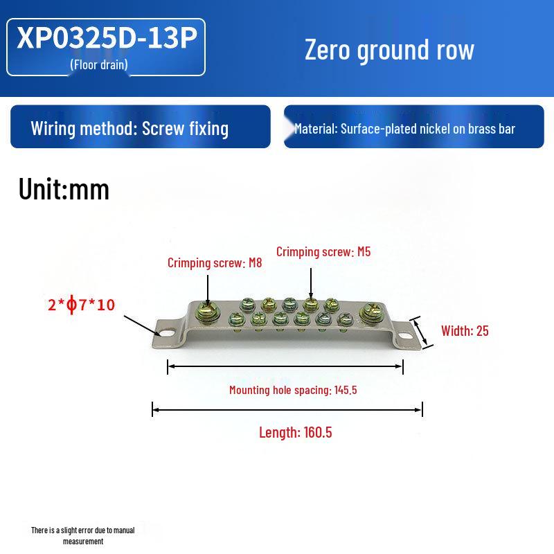 Dual-Row Copper Terminal Box with 2*25 Strong Light Connections