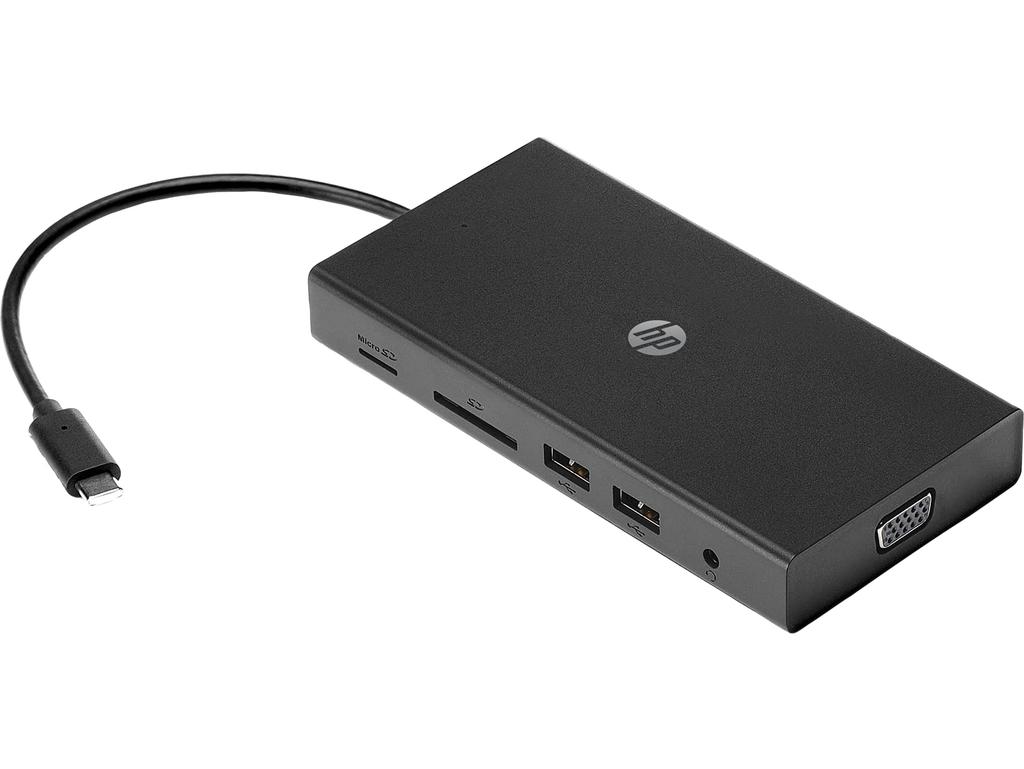 HP Многопортовый концентратор USB-C с VGA HDMI LAN SD Audio