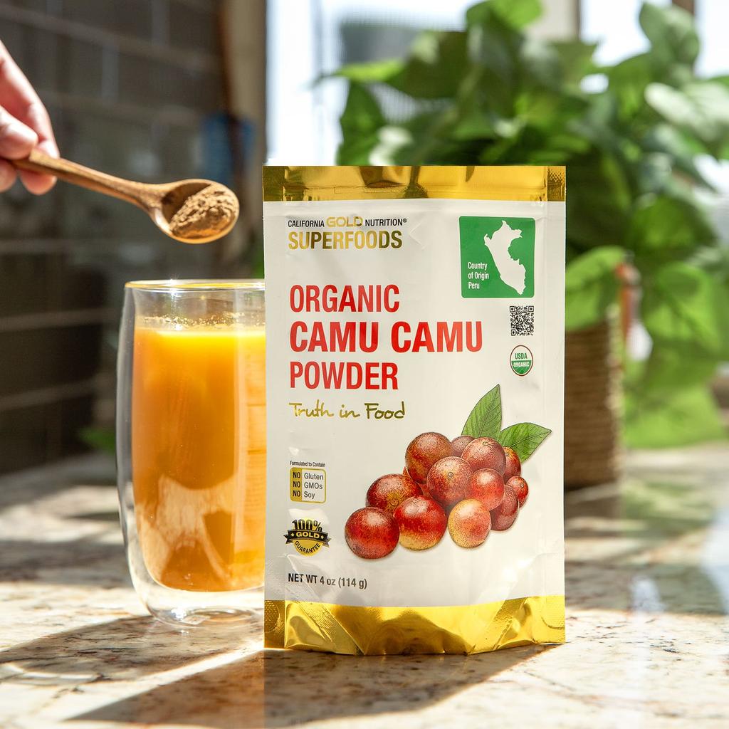 California Gold Nutrition Органический порошок камю-каму, 4 унции (114 г)