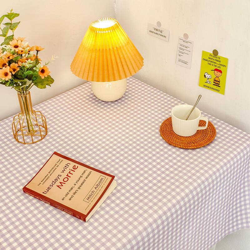 Small Fresh Student Flannel Tablecloth Desk Bedside Table Coffee Table Cover Cloth Photo Background Picnic Cloth