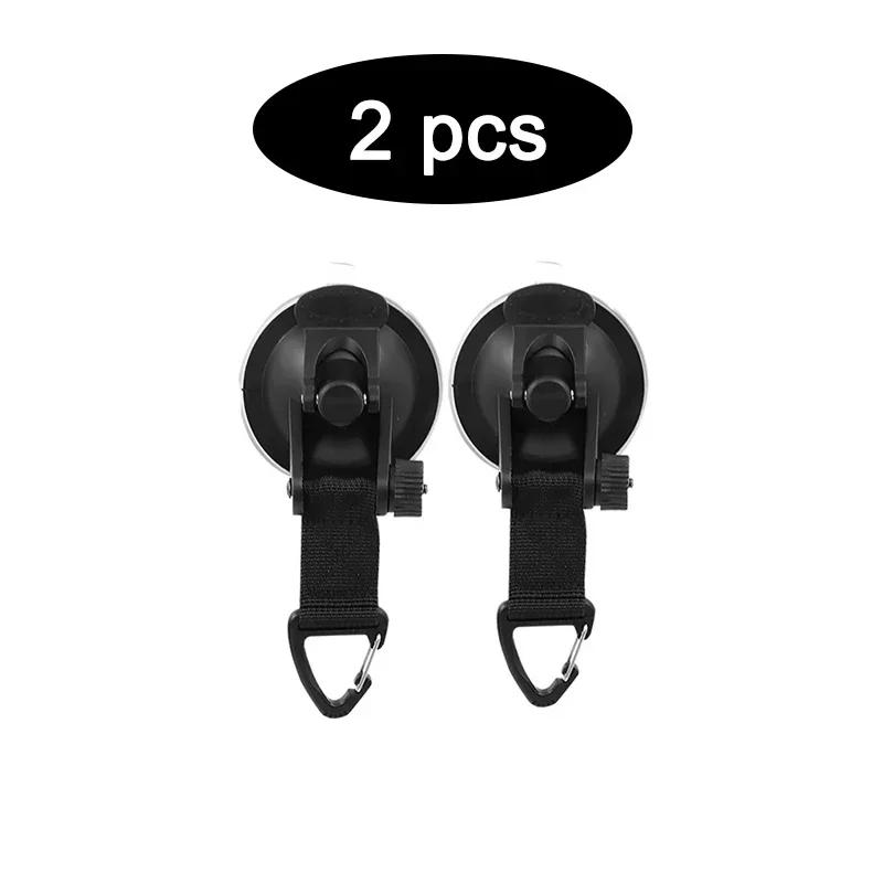 4Pcs Car Tent Suction Cups Buckle Side Round Triangular Awning Anchors Outdoor Camping Tent Suckers Anchor Securing Hook Black