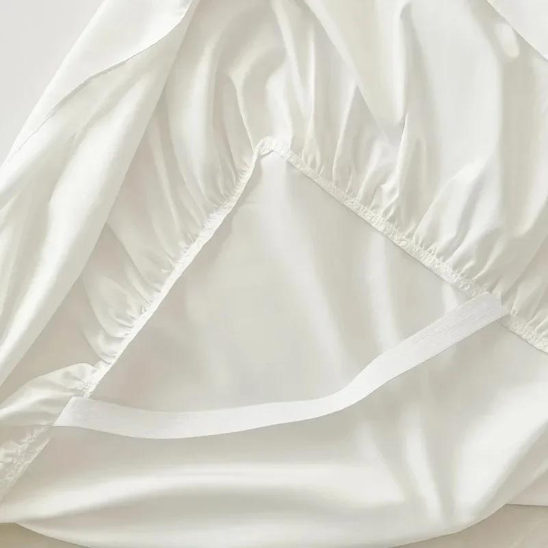 1 шт., кружевная однотонная юбка с рюшами, покрывало для кровати, юбка для спальни, нескользящий чехол для матраса, простыня/покрывало