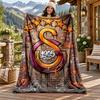 Galatasaray Custom Name Flannel Blanket Personalized Soft Warm Plush Throw Blanket Customized Gift for Family Friends