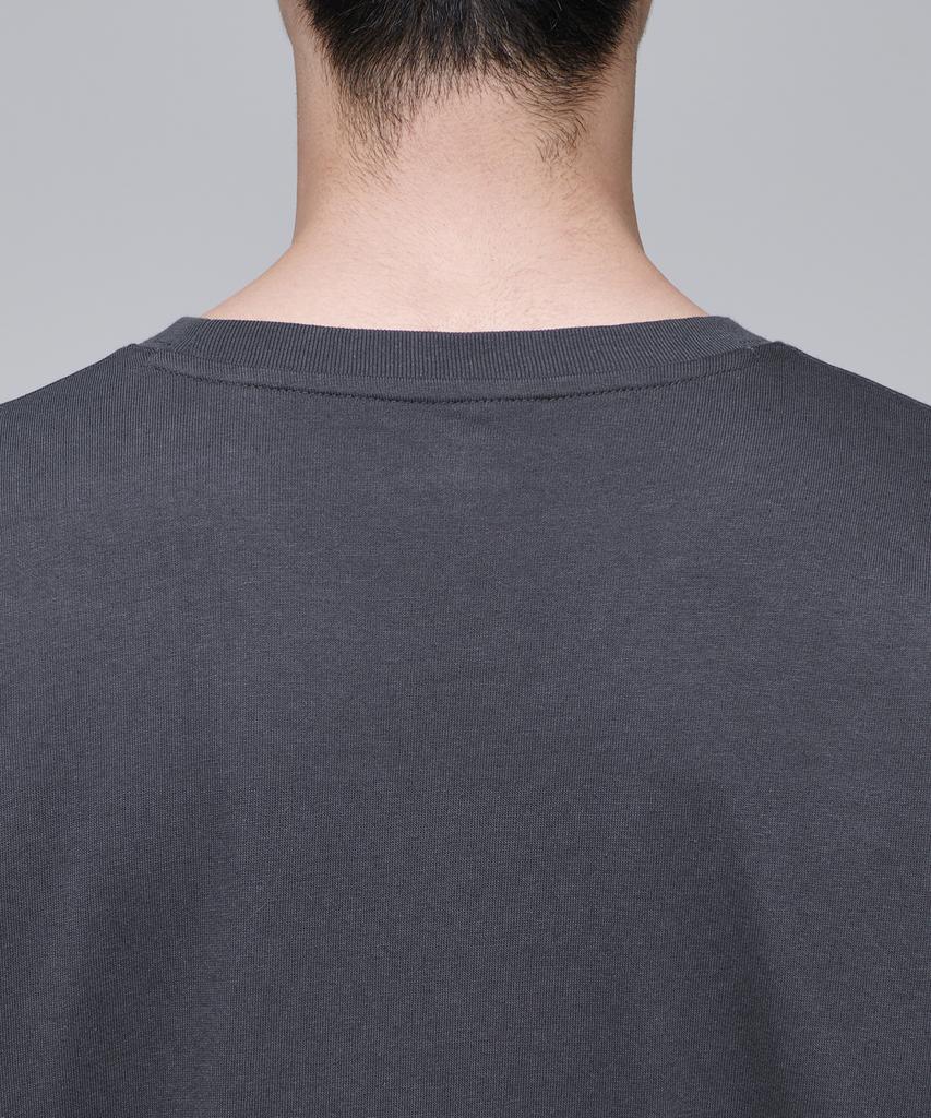 MUSINSA STANDARD Oversized Crew Neck Layered Sleeve T-Shirt [Dark Gray]