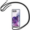Case - PROSHOP - for Samsung Galaxy S20 - Flexible - Anti-scratch - Black Necklace Cord