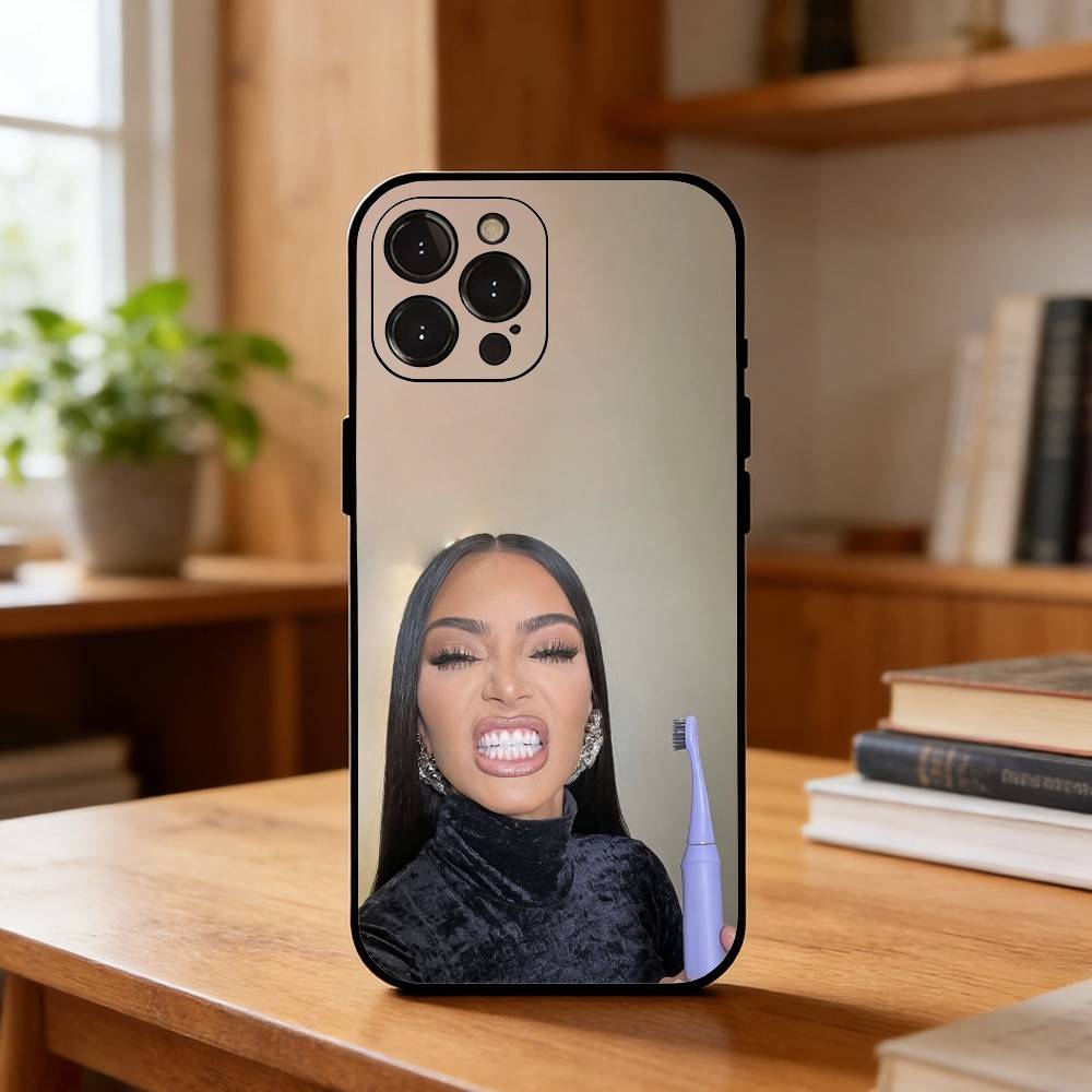 Чехол для телефона с мемами Ким Кардашьян Для iPhone17,16,15,14,13,12,Plus,Pro Max, 5G Другие Мягкий Черный Чехол