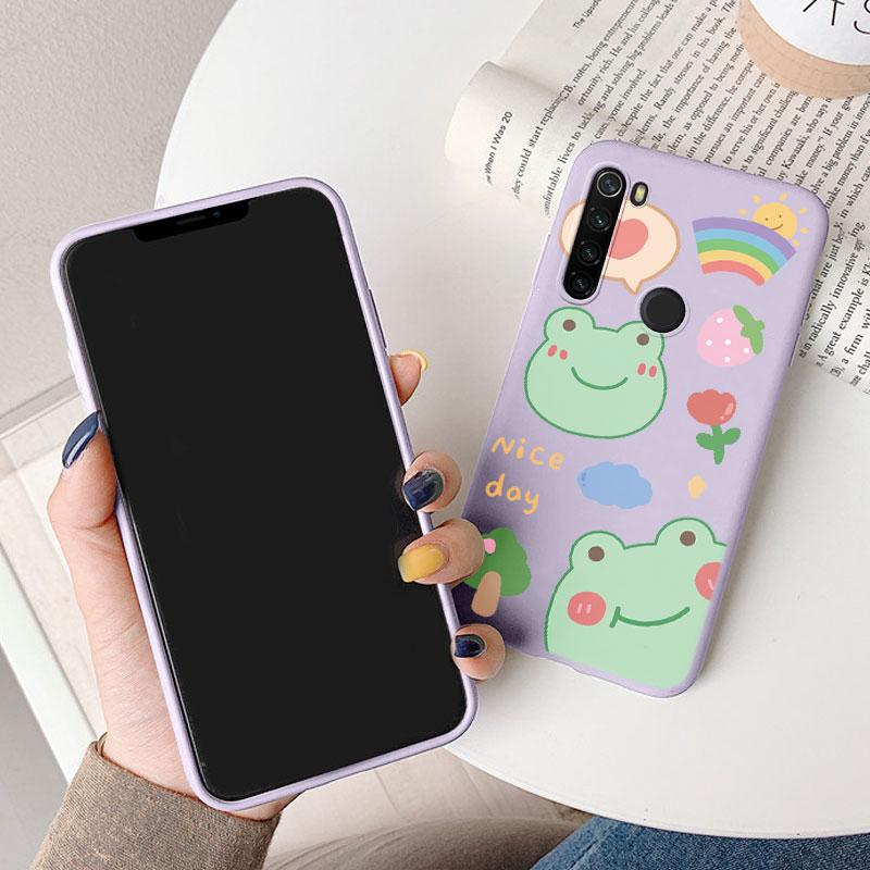 Для Redmi Note 8 Pro 8T Задняя крышка Защитный чехол Мягкий силикон Милый мультяшный Кот Лягушка Funda Чехол для телефона Для Xiaomi Redmi Note 8