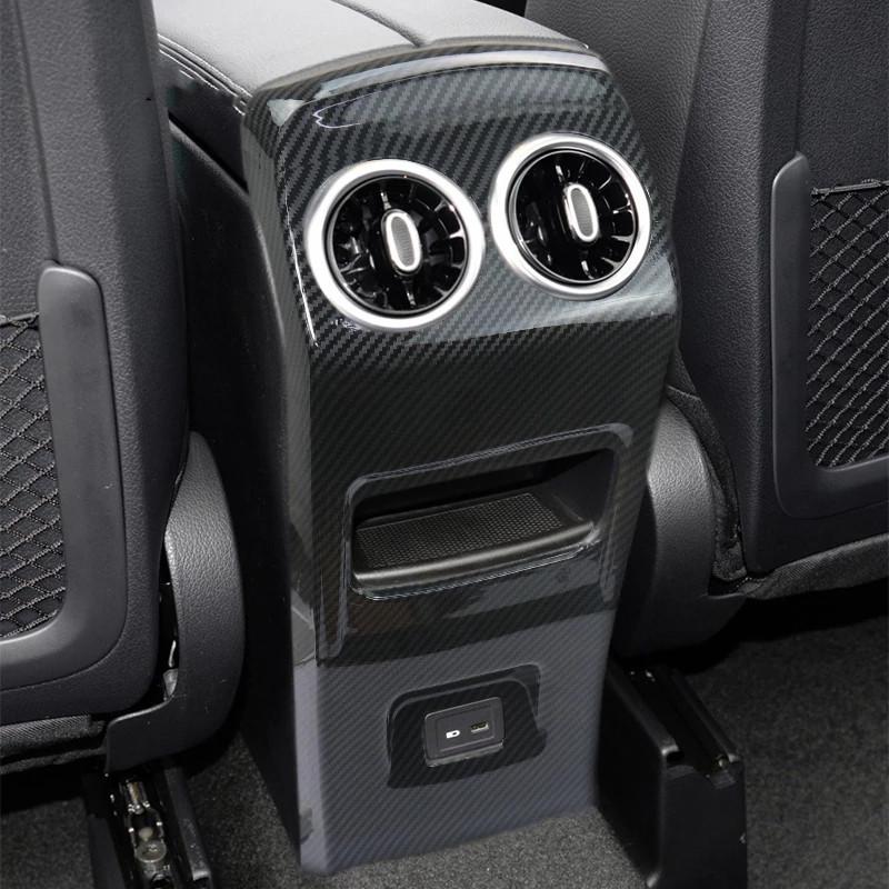 Углеродное волокно стиль автомобиля задняя крышка кондиционера наклейка подходит для Mercedes Benz B Class W247 GLB X247 GLA H247