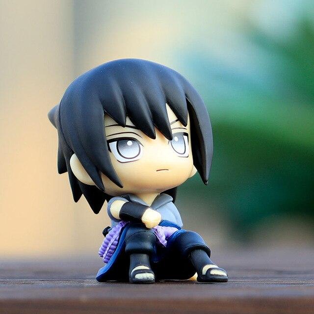 Наруто Аниме Рисунок Узумаки Наруто Какаши Учиха Саске Итачи Милые Игрушки Q Фигурки Нендороид Украшение Автомобиля Модель Подарок Детям