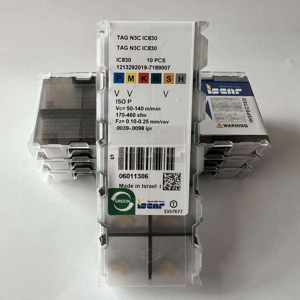 ISCAR / TAGN3C IC830 / Industrial indexable carbide inserts 10 Pcs