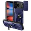 For iPhone 17 Pro Case PC+TPU Kickstand Phone Back Cover with Camera Slider