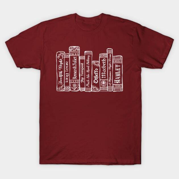 Shakespeare Bookshelf No.5 T-Shirt S-5XL
