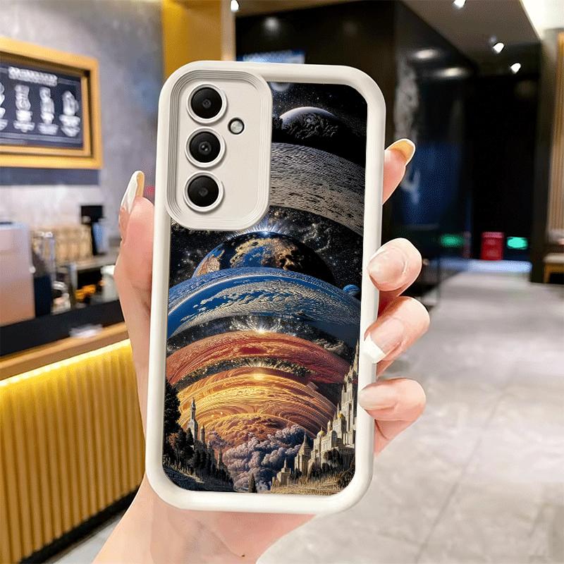 Чехол для телефона Samsung Galaxy S26 S25 Ultra S24 FE Земля Звезды Космос Вселенная Оболочка S23 Plus S22 + S21 S20 5G Мягкий Силикон Fund