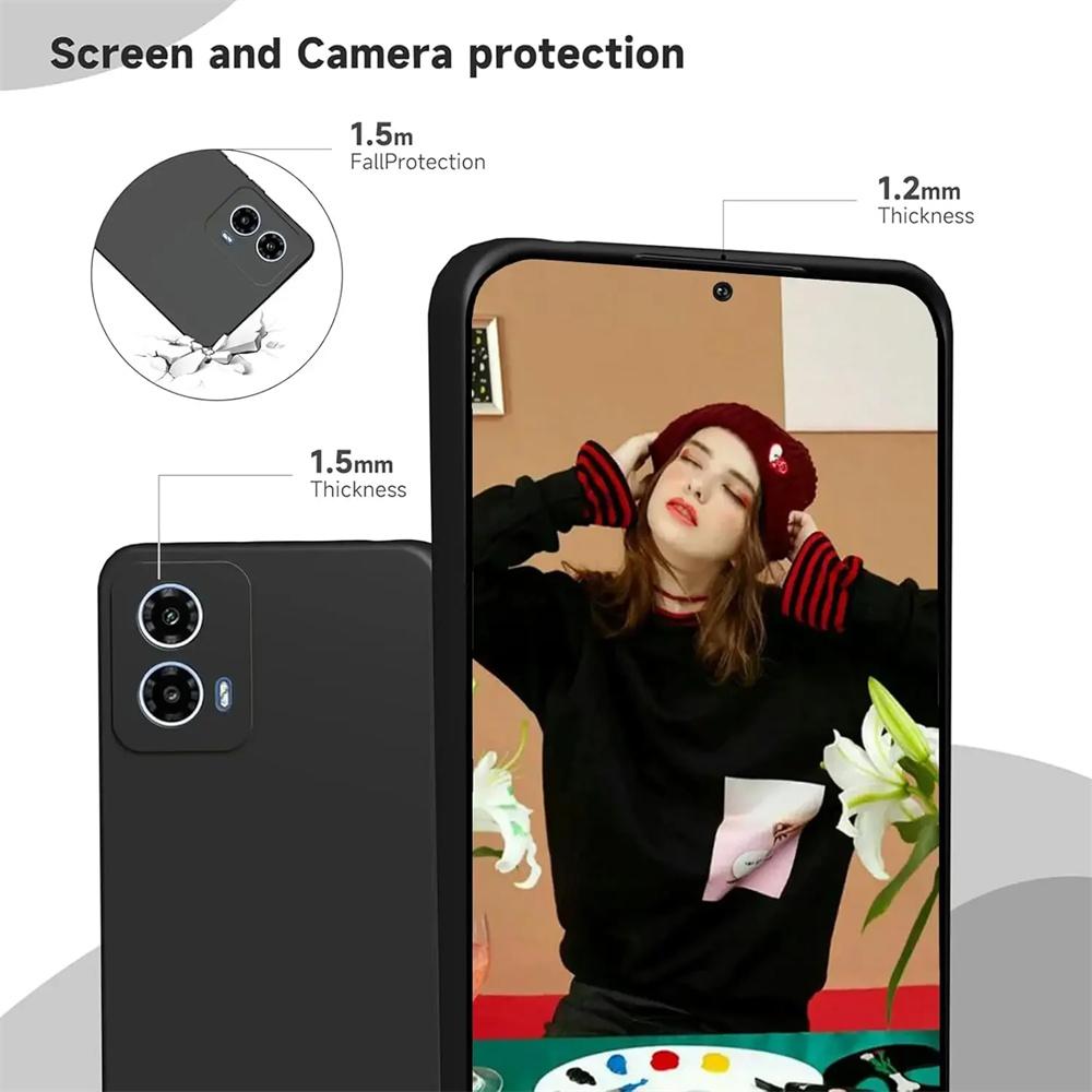 Легкие чехлы для мобильных телефонов для Motorola Moto G04 G13 G14 G24 G32 G34 G54 G84 G85 Жидкий силикон Задние крышки Водонепроницаемые сумки