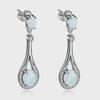Luxury European & American Opal Double Oval Earrings for Women