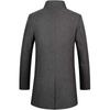 Autumn and Winter Men's Medium and Long Woolen Coat Men's Slim-fitting Solid-color Lapel Trench Coat