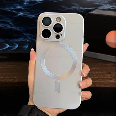 Роскошный модный чехол для беспроводной зарядки Magsafe для iPhone 15 14 13 12 11 Pro Max Plus, мягкий магнитный силиконовый чехол, аксессуары