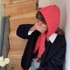 Защита ушей Противохолодная Балаклава с капюшоном Корейский стиль Шарф-шапка Универсальная Полосатая Балаклава для улицы