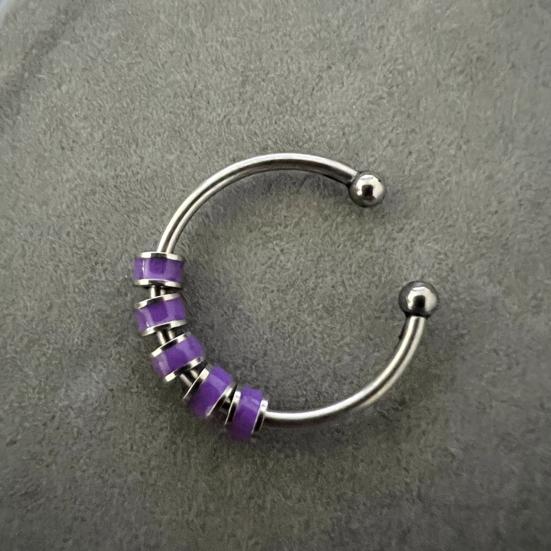 Открытое кольцо, регулируемое тонкое мастерство, облегчение беспокойства, с эмалированной бусиной, украшение для открытия, аксессуар унисекс