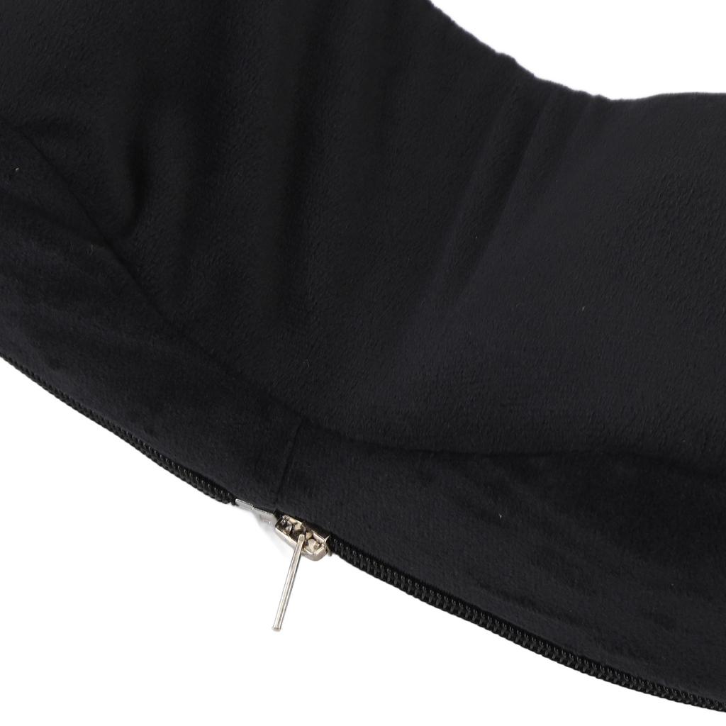 Подушка-пончик для сидения из пены с эффектом памяти, эргономичная дышащая полая подушка для офисного кресла, черная