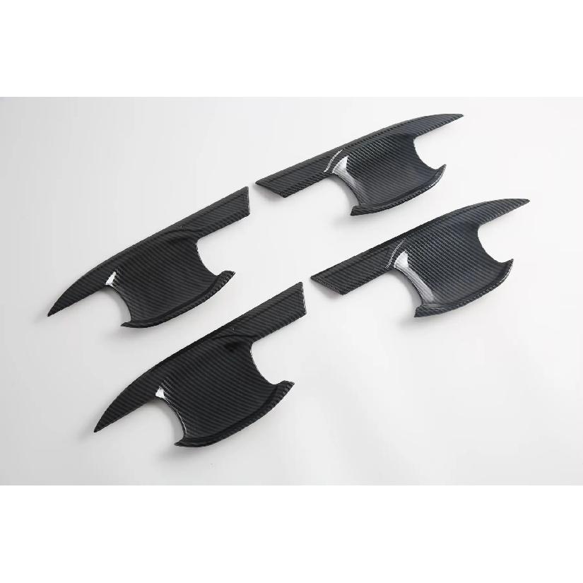For BYD SHARK 2024 2025 2026 RHD ABS Chrome Carbon Black Door Handle Cover Door Bowl Frame Trims Sticker Car Styling Accessories