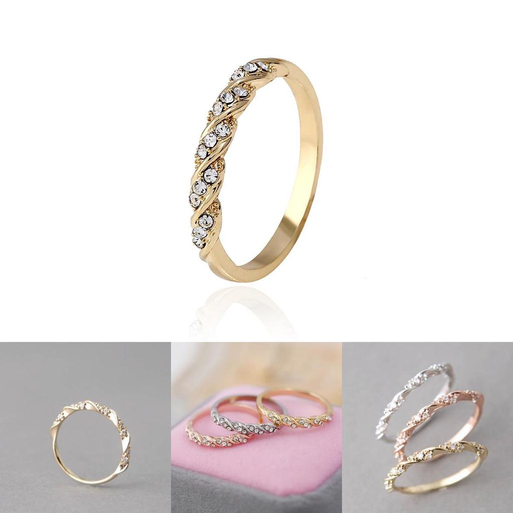 Twist Ring Shape Hand Jewelry Decorative Ornaments Gift Fashion Elegant Simple