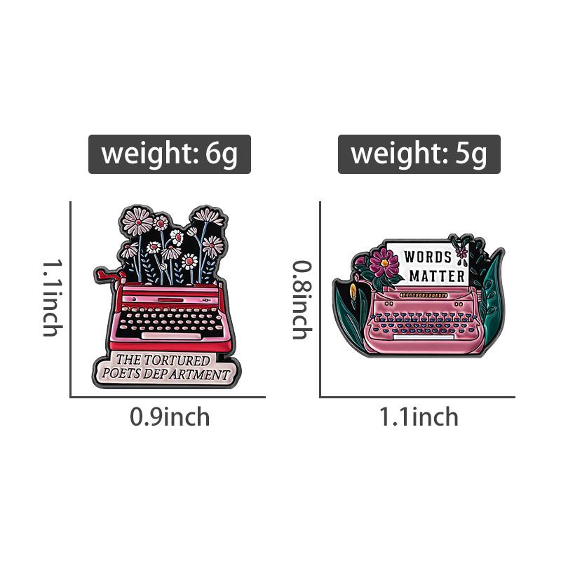 THE TORTURED POETS DEPARTMENT Enamel Pins Custom Retro Telegraph Brooches Lapel Badges Clothes Funny Jewelry Gift for Friends
