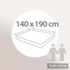 Drap housse - Home Déco - 140X190 cm - Orange - 100% coton - Tissage serré