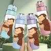 1PC Monkey Hug Baby Pillow 750ml Color Plastic Sports Water Bottle Leakproof Flip Straw Lid Suitable for Sports Office Home Use