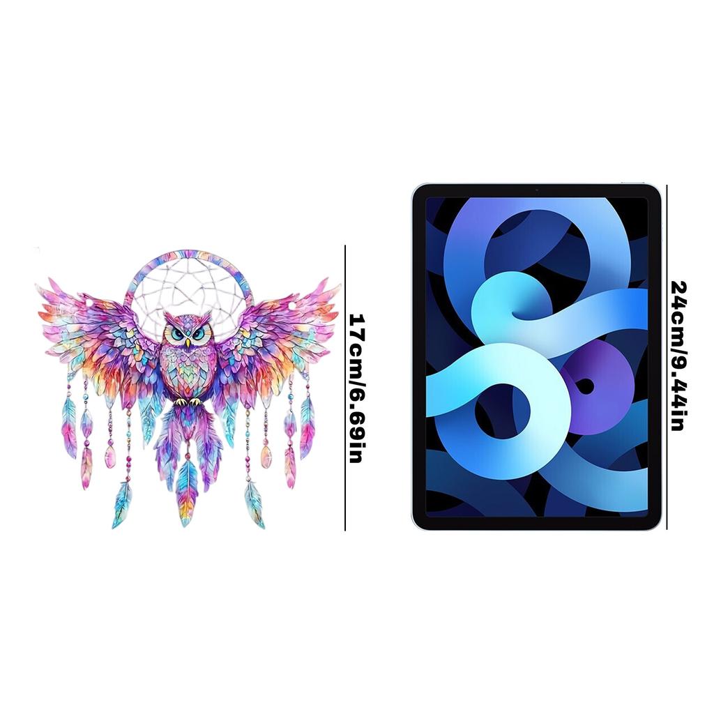 Sky Blue Bird Colorful Art Decoration, Colorful Translucent Pendant Home Decoration (8 Inches)