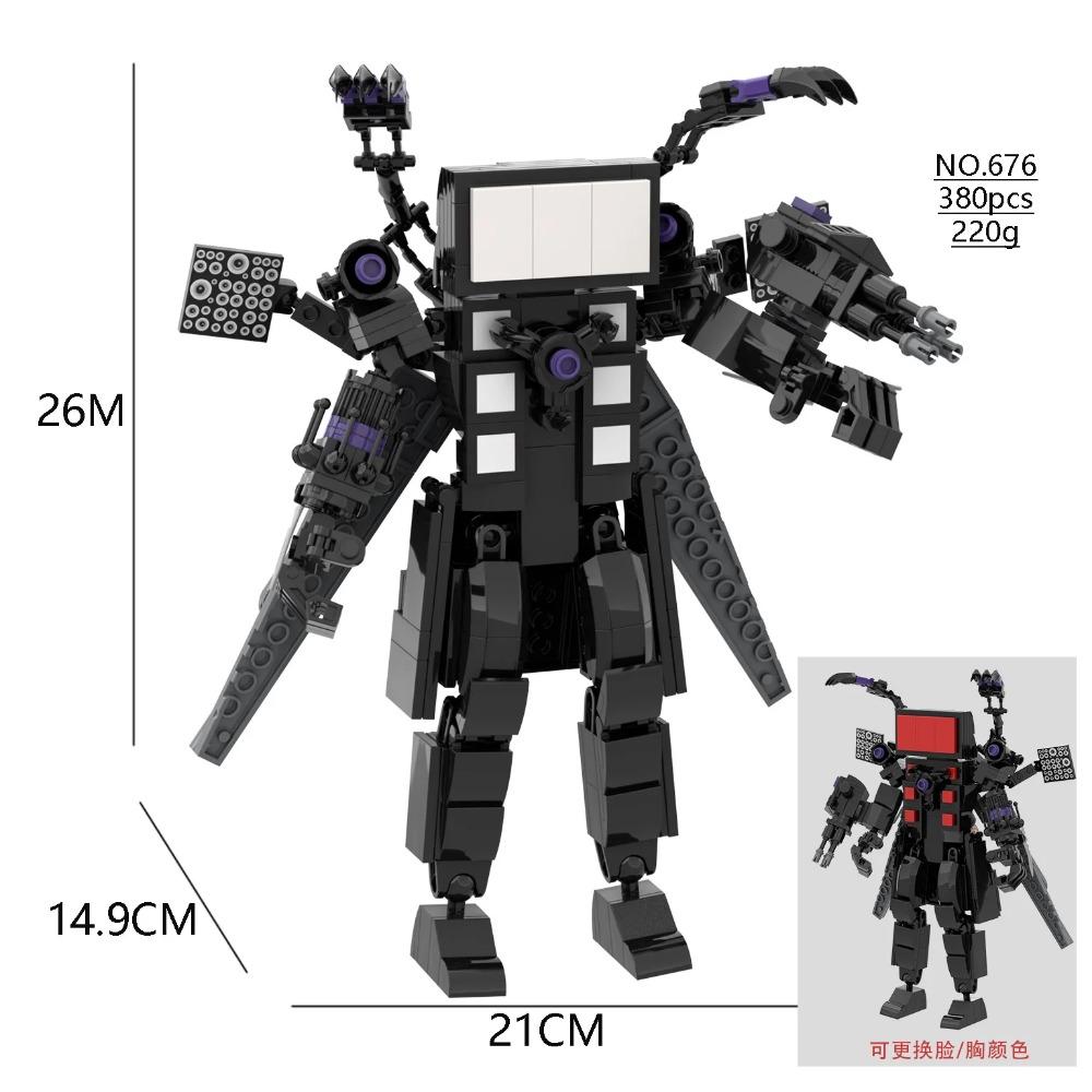 Skibidi Toilet Building Block Horror Game Speakerman Bosses Camara Titan TV Man Cartoon Doll Model Kids Halloween Birthday Gift