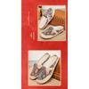 Women's Ethnic Style Half Slippers with Cloth Shoes and Linen Toe Caps, Women's Soft Soled Casual Single Shoes