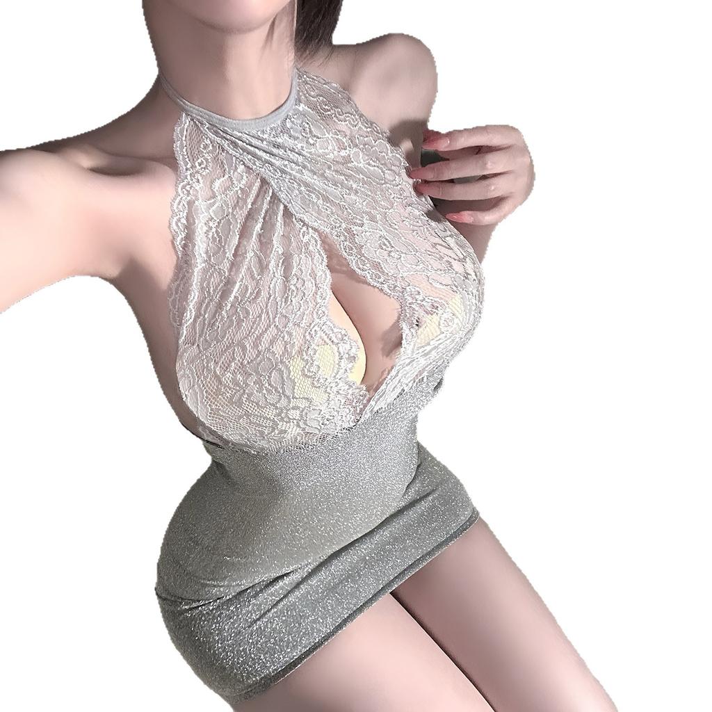 Sex underwear Sexy uniform Temptation neck one-piece pajamas hip skirt Abstinence suit