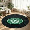Celtic FC Printed Round Crystal Velvet Rug Soft Non Slip Floor Carpet For Bedroom Holiday Gift