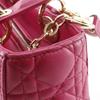 Dior Женская сумка Lady Dior Medium Canage из розовой кожи ягненка Б/у