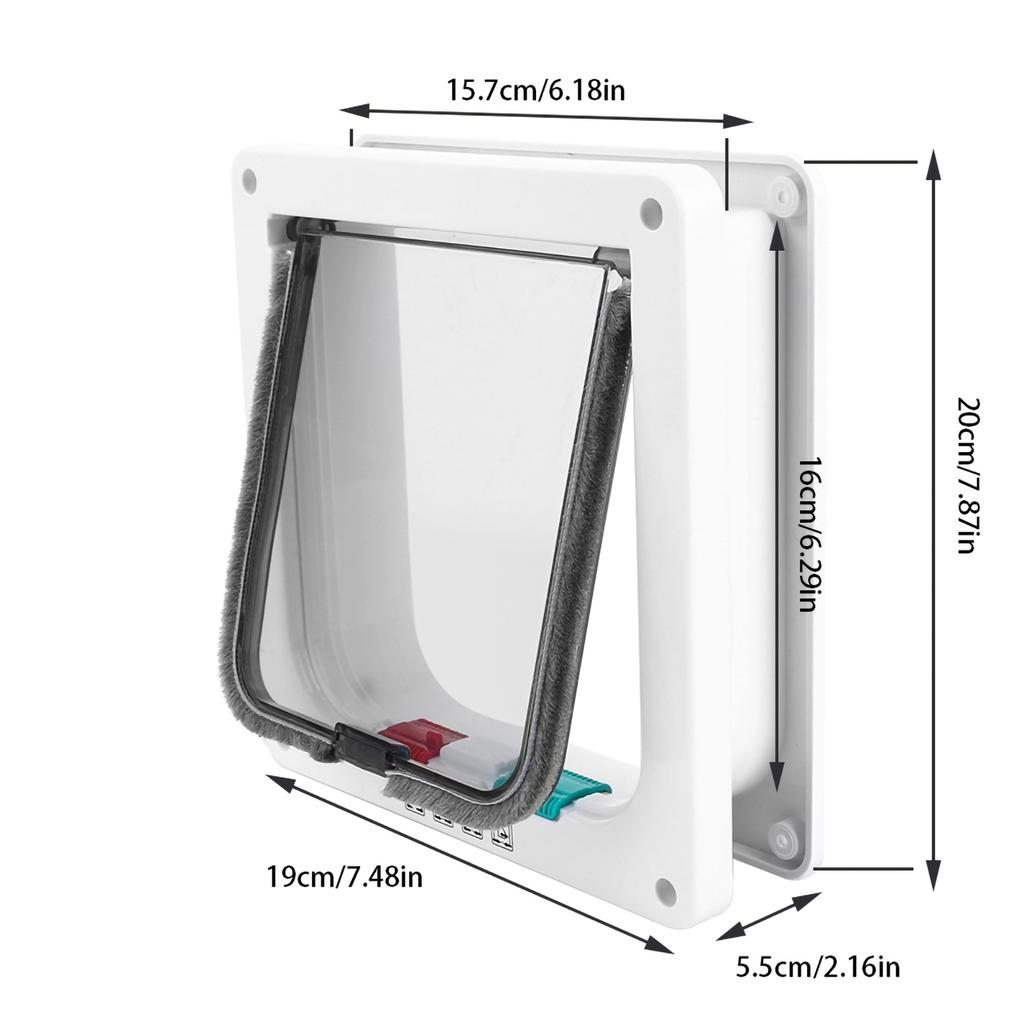 Размер M 4-сторонняя запираемая дверца для кошек и маленьких собак для ухода за домашними животными