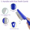 6Pcs/Set ABS Lice Comb Kit Fine-tooth Lice Nits Removal Comb  For Small, Medium & Large Pets
