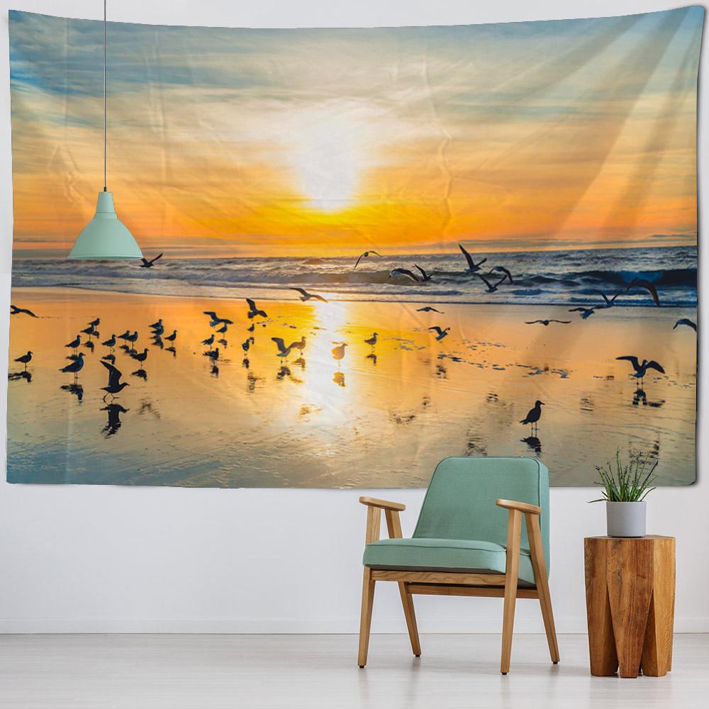 Красивый природный пейзаж гобелен настенный пляжный ковер для пикника кемпинг палатка спальный коврик украшение дома