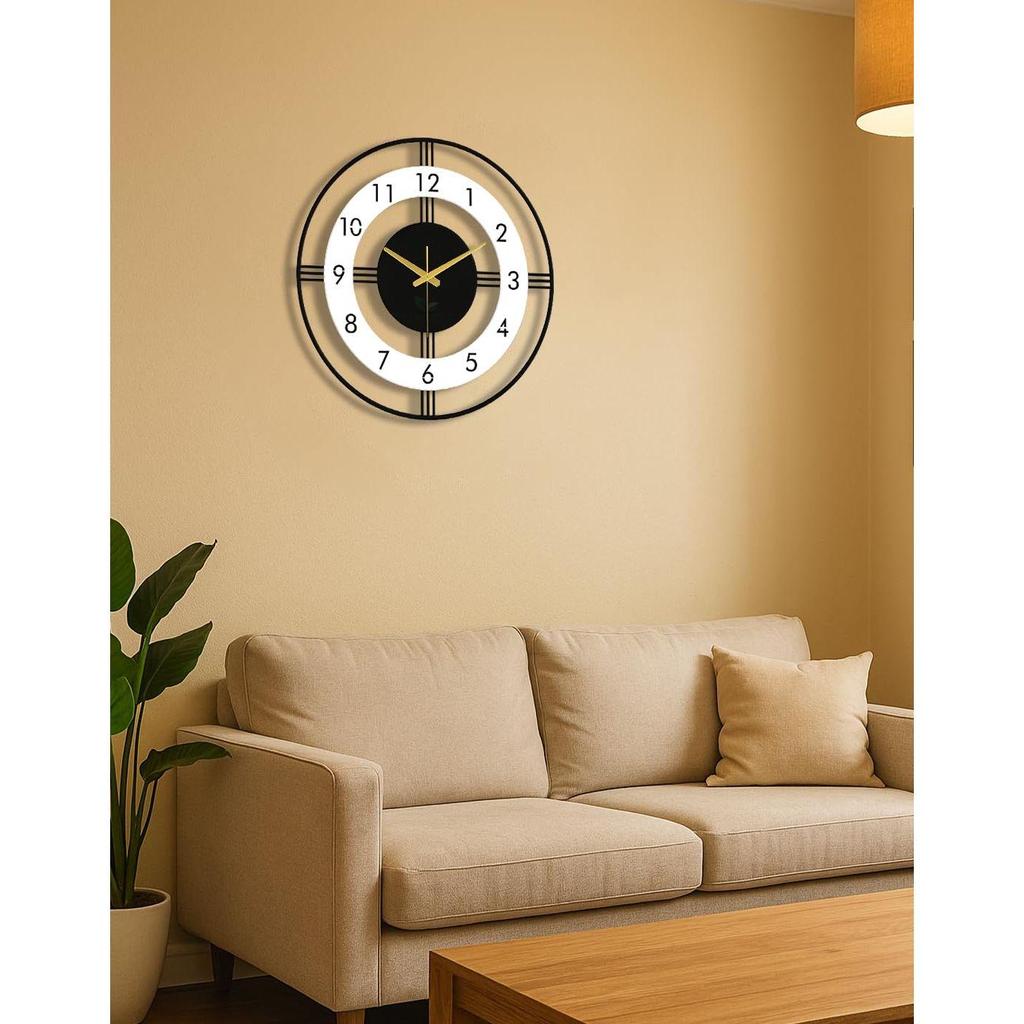 50 см / Аналоговые Современные Металлические Настенные Часы для Гостиной | Необычные Стильные Новейшие Большие Настенные Часы для Домашнего Декора | Антикварные Бесшумные Настенные Часы