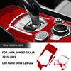 For Alfa Romeo Giulia 2015-2019 Carbon Fiber Central Console Gear Shift Storage Box Panel Frame Cover Car Protector Sticker Trim